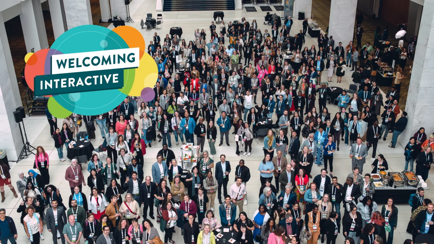 Bird's eye view of over 800 Welcoming Interactive 2025 attendees