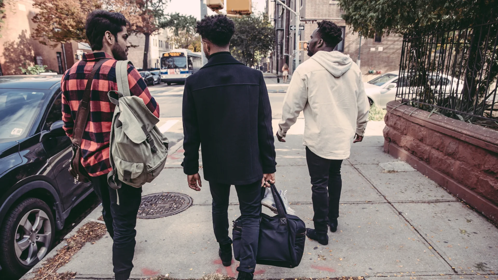 Group of Men Walking Together in Philadelphia